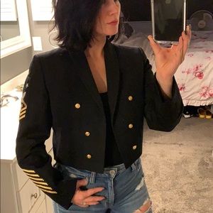Vintage black military style jacket